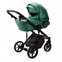Детская коляска Adamex Lumi Air Deluxe 2 в 1 L-SM01 (ИЗУМРУД. ПЕРЛ 100% КОЖА)