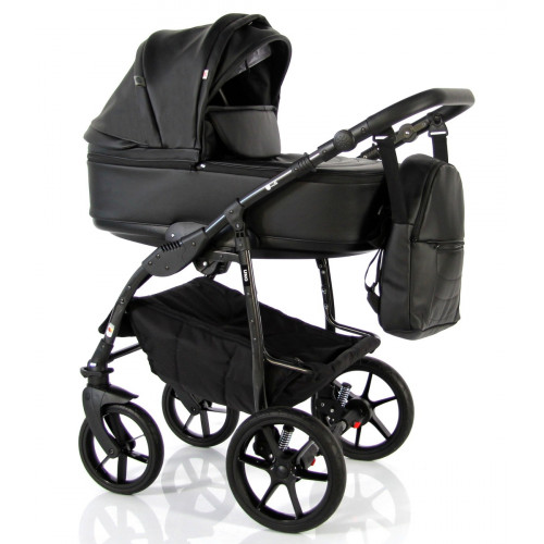 Детская коляска Sevillababy Uno 2 в 1 чёрный экокожа