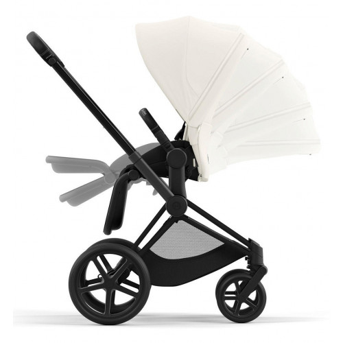 Коляска 2 в 1 Cybex Priam IV Matt Black complete Off White