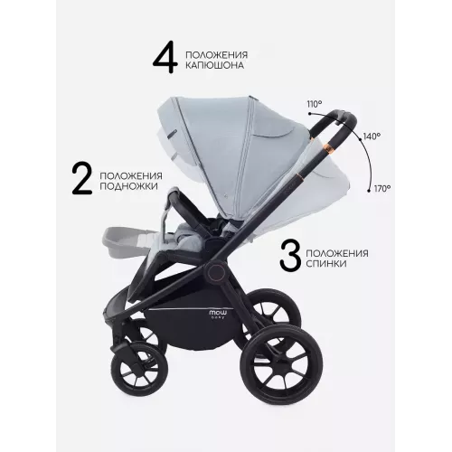 Коляска 2 в 1 Mowbaby Zoom Light Green Tea