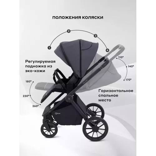 Коляска 2 в 1 Rant Falcon Neo Graphite