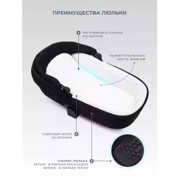 Коляска 2 в 1 Rant Teo Soft Black