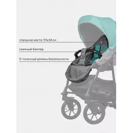 Коляска 2 в 1 Riko Basic Bella 03 серый-малахит