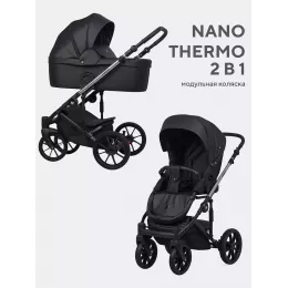 Коляска 2 в 1 Riko Nano Thermo Ecco 01 Black