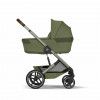 Коляска 2в1 Cybex Balios S Lux 2026, в цвете Moss Green TF (складная люлька)