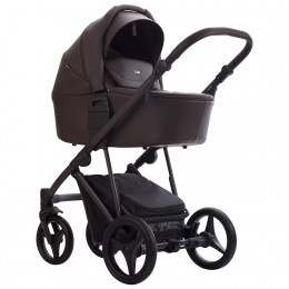 Коляска PELPASSO PRO 2в1 (Bebetto) (Pro 05 Brown (коричневая кожа) коричневая рама)
