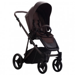 Коляска PELPASSO PRO 2в1 (Bebetto) (Pro 05 Brown (коричневая кожа) коричневая рама)