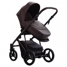 Коляска PELPASSO PRO 2в1 (Bebetto) (Pro 05 Brown (коричневая кожа) коричневая рама)