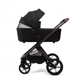 Купить коляску 2в1 Peppy Monaco thermo, в цвете Black (рама серо-коричневая)