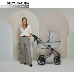 Детская коляска Adamex Delta Natura 2 в 1 DN-9-MOON (СВ.СЕРЫЙ)