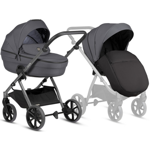 Детская коляска Tutis Uno 6 Plus Essential collection 2 в 1 1602169 Antracite с сумкой