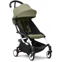 Коляска Stokke YOYO3 Newborn Shell рама белая White 2 в 1 Olive