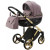 Детская коляска Adamex Chantal Special Edition Deluxe 2 в 1 С115 (СИРЕН.ПУДР.КОЖА ЗОЛОТ РАМА)