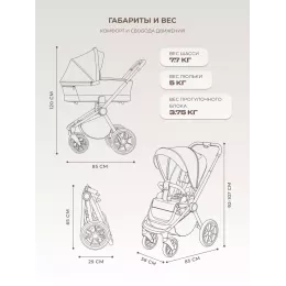 Коляска 2 в 1 Rant Flex 2025 RA076 Brownie