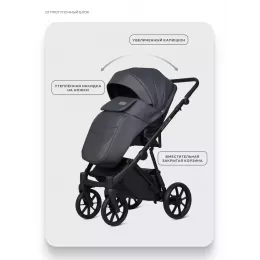 Коляска 2 в 1 Riko Basic Montana X Ecco 24 Graphite