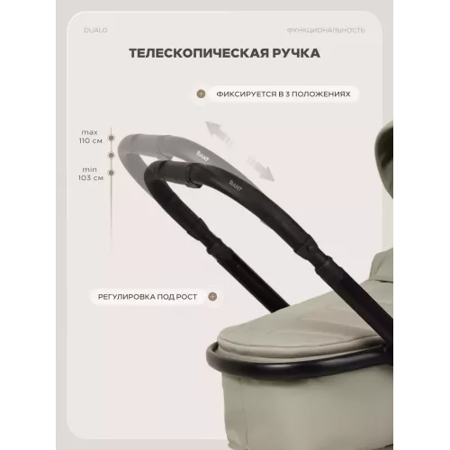 Коляска для двойни 2 в 1 Rant Basic Dualo Beige