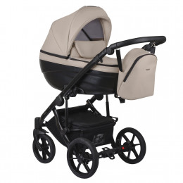 Коляска IDEAL Eco 2в1 (BEXA) (IE 03 (черный+т.бежевая кожа))