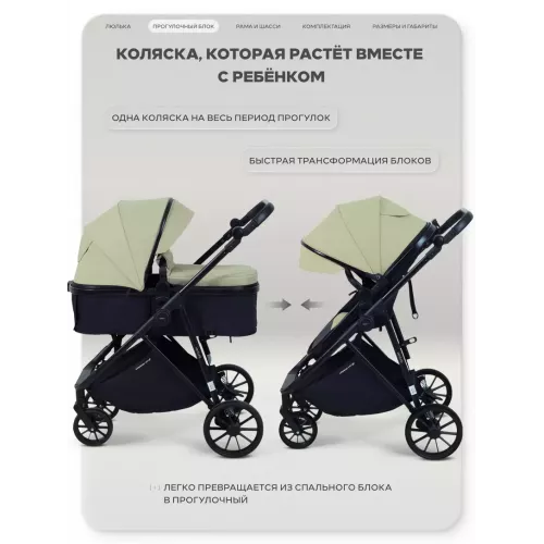 Коляска-трансформер Rant Basic Ventura Green