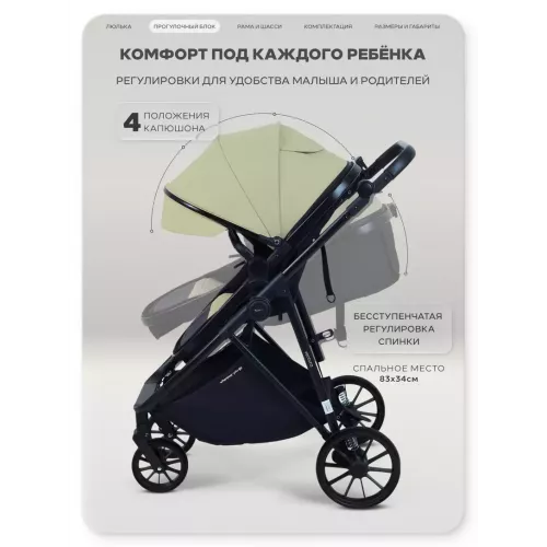 Коляска-трансформер Rant Basic Ventura Green