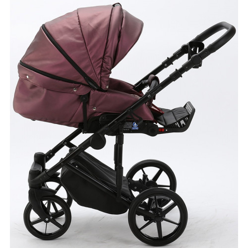 Детская коляска Adamex Zico Deluxe 2 в 1 Z-SM08 Т.СИРЕН.ПЕРЛ КОЖА