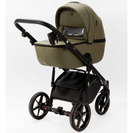 Детская коляска Adamex Nola Deluxe 2 в 1 N-SA21 (ХАКИ КОЖА)