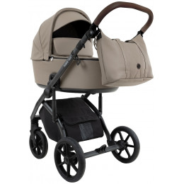 Детская коляска Roan Bass Next Кожа 2.0 2 в 1 BNL/71/2 Cappucino/Black/ руч.Коричневый