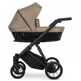 Детская коляска Peppy Fleur 2 в 1 03 Песочная ткань, черная рама