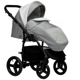 Детская коляска Indigo Impulse Eco 2 в 1 Ie03 белая кожа/серый