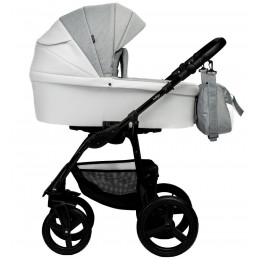 Детская коляска Indigo Impulse Eco 2 в 1 Ie03 белая кожа/серый