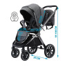 Детская коляска Sevillababy Tinum 2 в 1 Dk.Grey/темно-серый