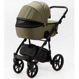 Детская коляска Adamex Nola Deluxe 2 в 1 N-SA21 (ХАКИ КОЖА)