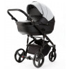 Детская коляска Adamex Lanti Deluxe 2 в 1 LN-SD107 (СВ.СЕР.КОЖА + ЧЕРН. КОЖА)