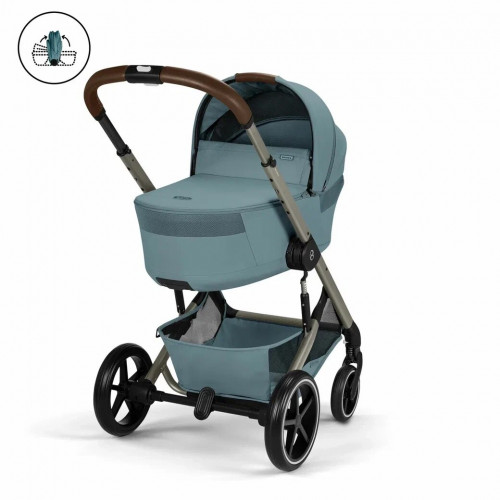 Коляска 2в1 Cybex Balios S Lux 2026, в цвете Stormy Blue TF (складная люлька)