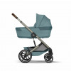 Коляска 2в1 Cybex Balios S Lux 2026, в цвете Stormy Blue TF (складная люлька)