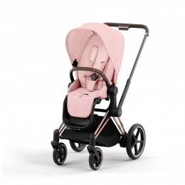 Купить коляску 2в1 Cybex e-Priam, в цвете Peach Pink (шасси Rose Gold)