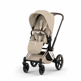 Купить коляску 2в1 Cybex Priam 5 Style, в цвете Cozy Beige (шасси Rose Gold)