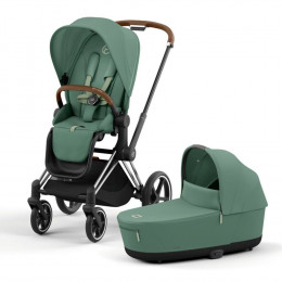 Купить коляску 2в1 Cybex Priam IV, в цвете Leaf Green (шасси Chrome Brown)