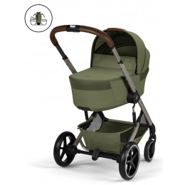 Коляска Cybex Balios S Lux with Fold Cot TPE 2 в 1 Moss Green с дождевиками