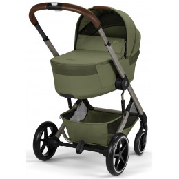 Коляска Cybex Balios S Lux with Fold Cot TPE 2 в 1 Moss Green с дождевиками