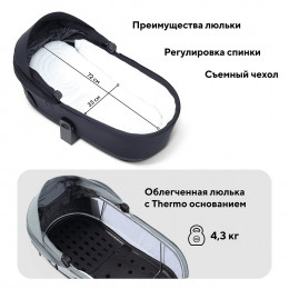 Детская коляска Rant Flex Therm Soft 2 в 1 Midnight Black