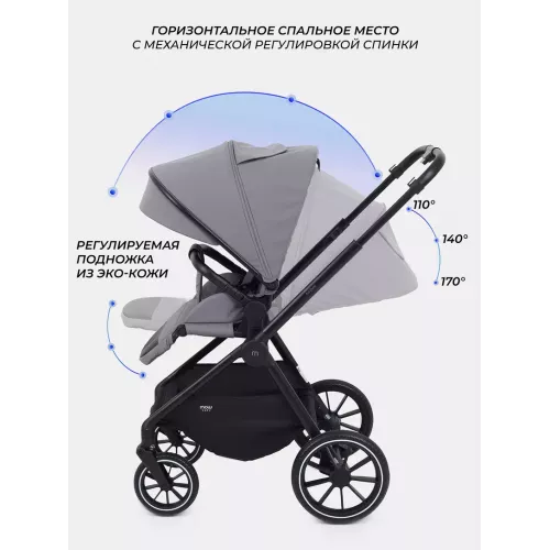 Коляска 2 в 1 Mowbaby Amber Grey