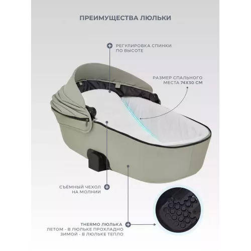 Коляска 2 в 1 Rant Teo Soft Sage