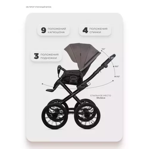 Коляска 2 в 1 Riko Basic Montana X Prestige 01 коричневый