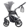 Коляска BRESSO GREY 2в1 (Bebetto) (GREY 21 (белая кожа+серый))