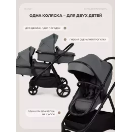 Коляска для двойни 2 в 1 Rant Basic Dualo Graphite