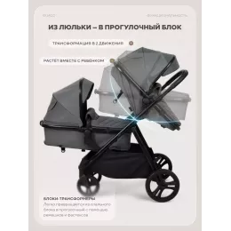 Коляска для двойни 2 в 1 Rant Basic Dualo Graphite