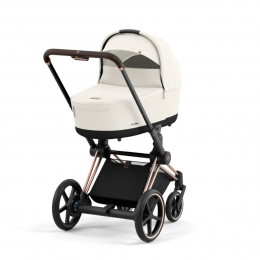 Купить коляску 2в1 Cybex e-Priam, в цвете Off White (шасси Rose Gold)