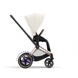 Купить коляску 2в1 Cybex e-Priam, в цвете Off White (шасси Rose Gold)