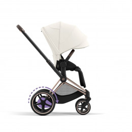 Купить коляску 2в1 Cybex e-Priam, в цвете Off White (шасси Rose Gold)