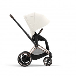 Купить коляску 2в1 Cybex e-Priam, в цвете Off White (шасси Rose Gold)